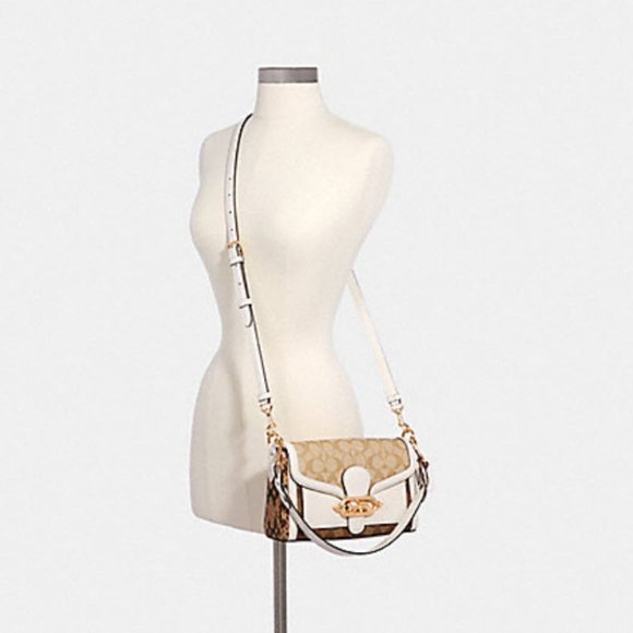 Coach JADE SHOULDER BAG IN BLOCKED SIGNATURE - Picture 7 of 10